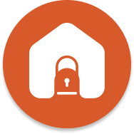 Home with lock icon